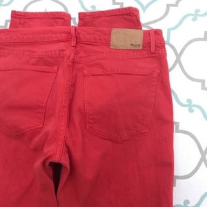 Madewell skinny skinny red jeans - 27